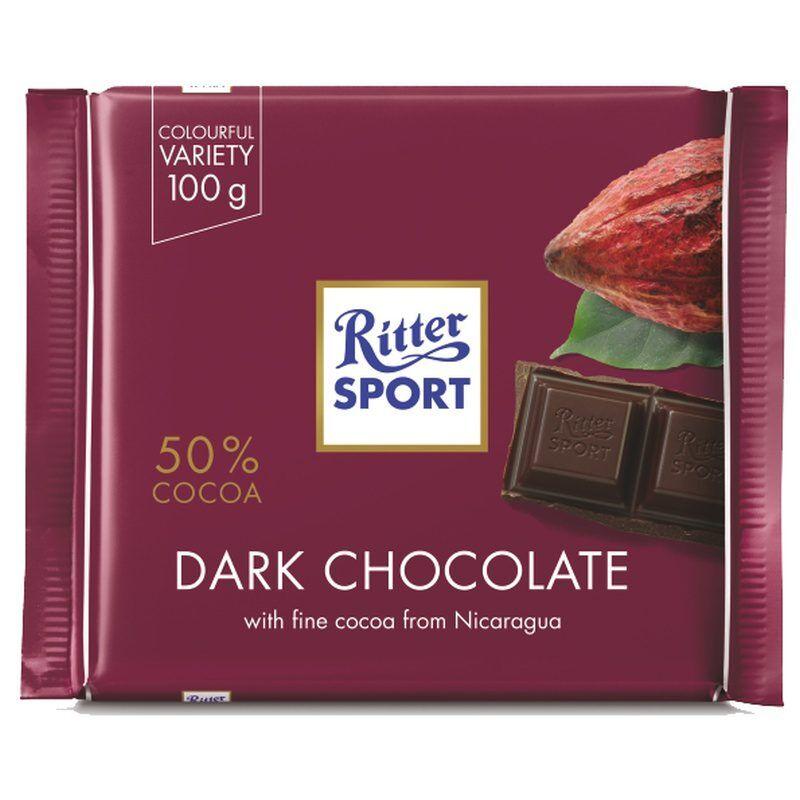 Ritter Tamna čokolada 50% kakaa, 100 g
