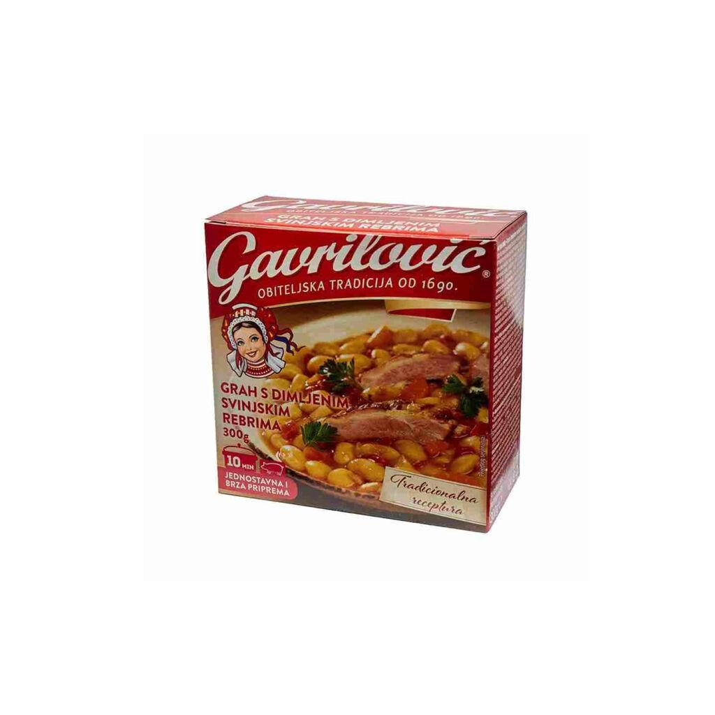 Gavrilović Grah s dimljenim svinjskim rebrima B.K., 300 g