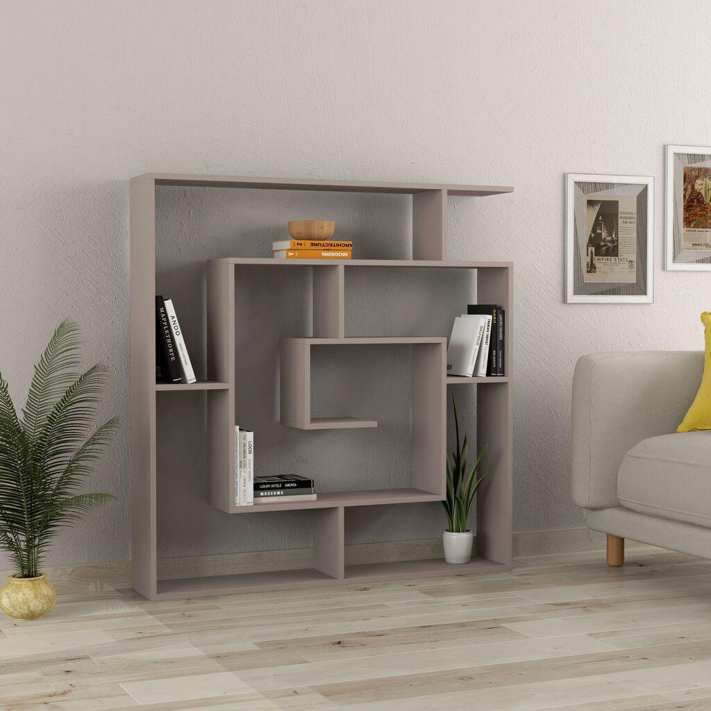 Hanah Home polica za knjige, 125x128,6x22cm, smeđa