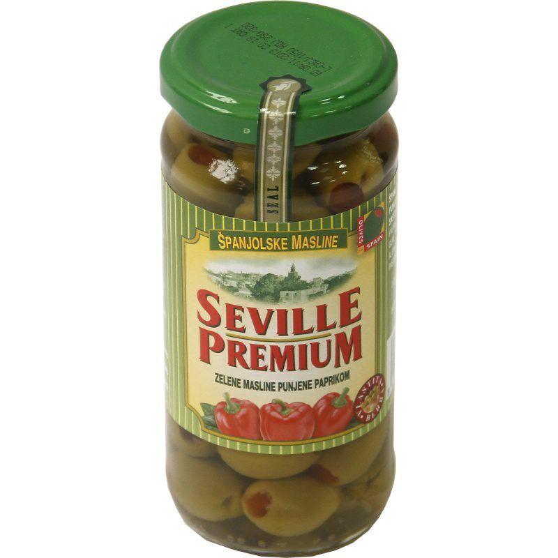 Seville Zelene masline s paprikom, 235 g