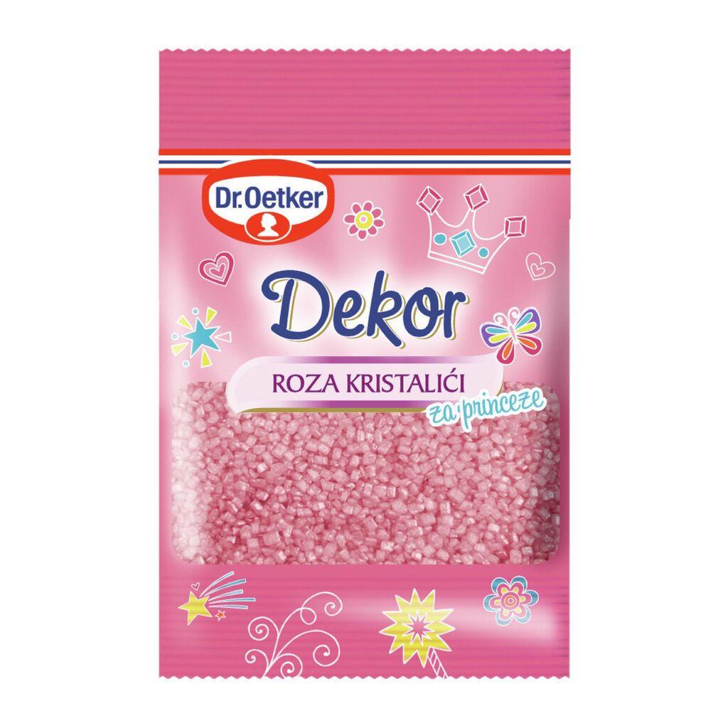 Dr. Oetker Dekoracija rozi kristali, 10 g