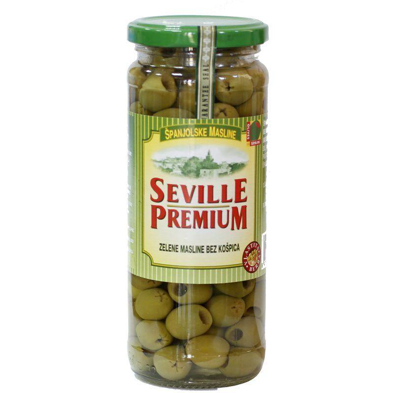 Seville Zelene masline bez koštice, 450 g