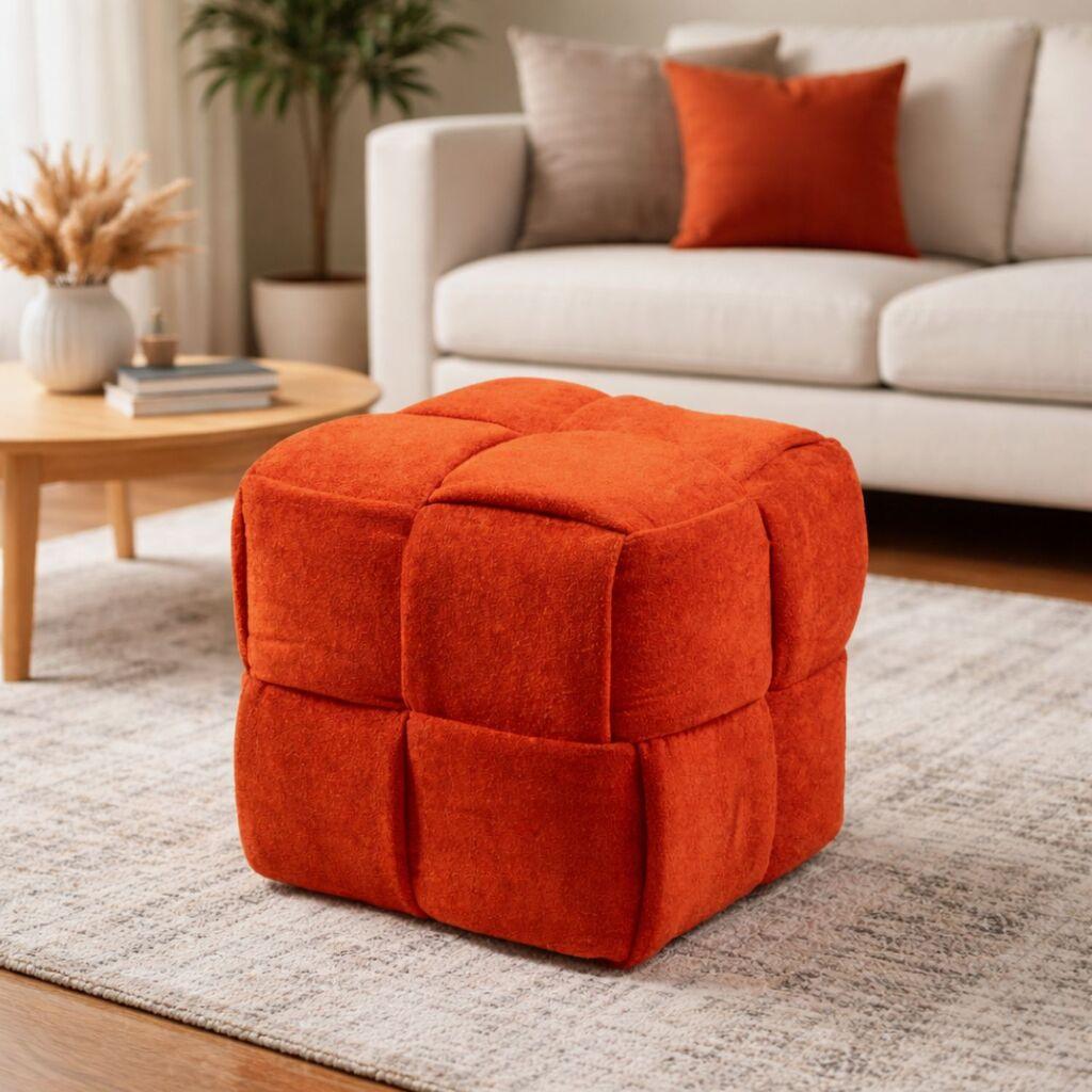Atelier del Sofa Taburei, 43x43x43cm, Narandžasta