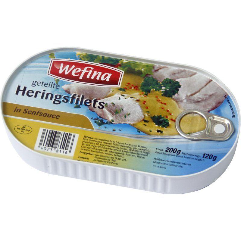 Wefina Fileti haringe u umaku od senfa, 200 g