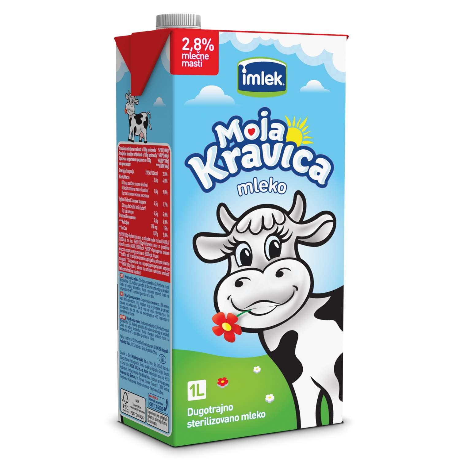 Moja Kravica Mlijeko dugotrajno, 2,8%, 1l