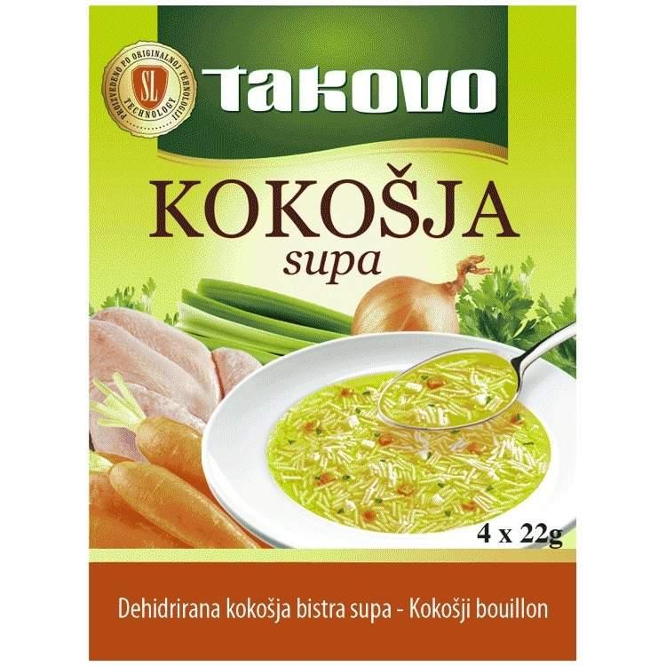 Takovo kocka za supu, pileća, 22g, 4 kocke,