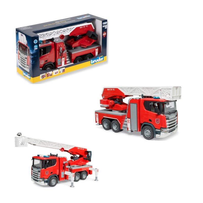 Bruder Vatrogasni kamion s ljestvama i vodenom pumpom Scania Super 560R, Crveni