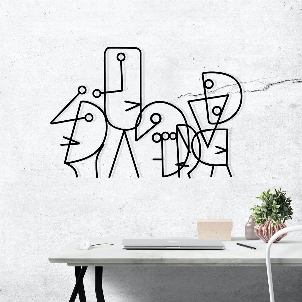 Wallity Zidna dekoracija Damophilus, 55,5x38cm, Crna