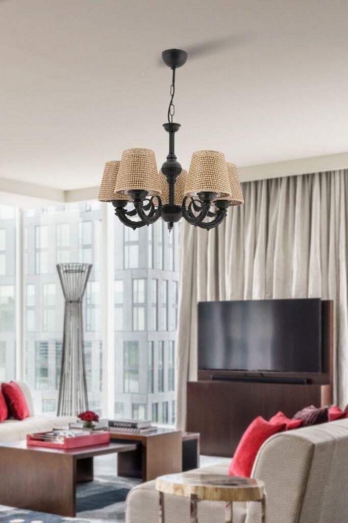 Opviq luster Fiona Hazeran, 15x10x13cm, IP20, bež-crna