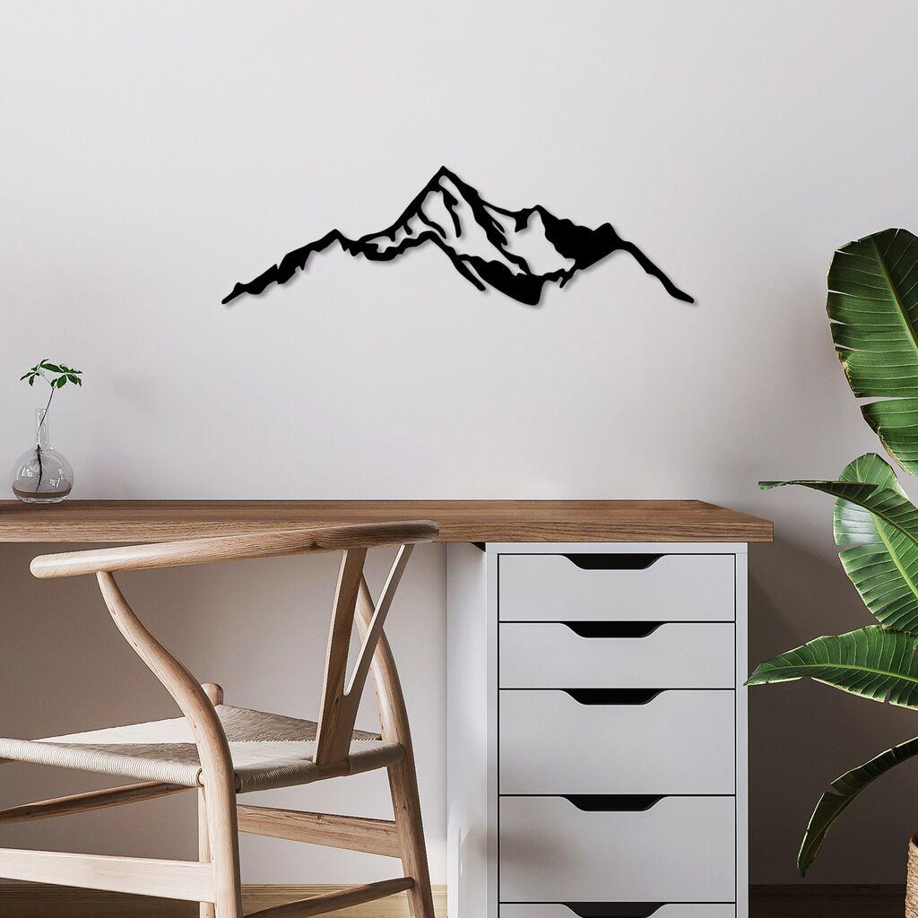 Wallity Zidna dekoracija Planina-9, 67x20cm, Crna