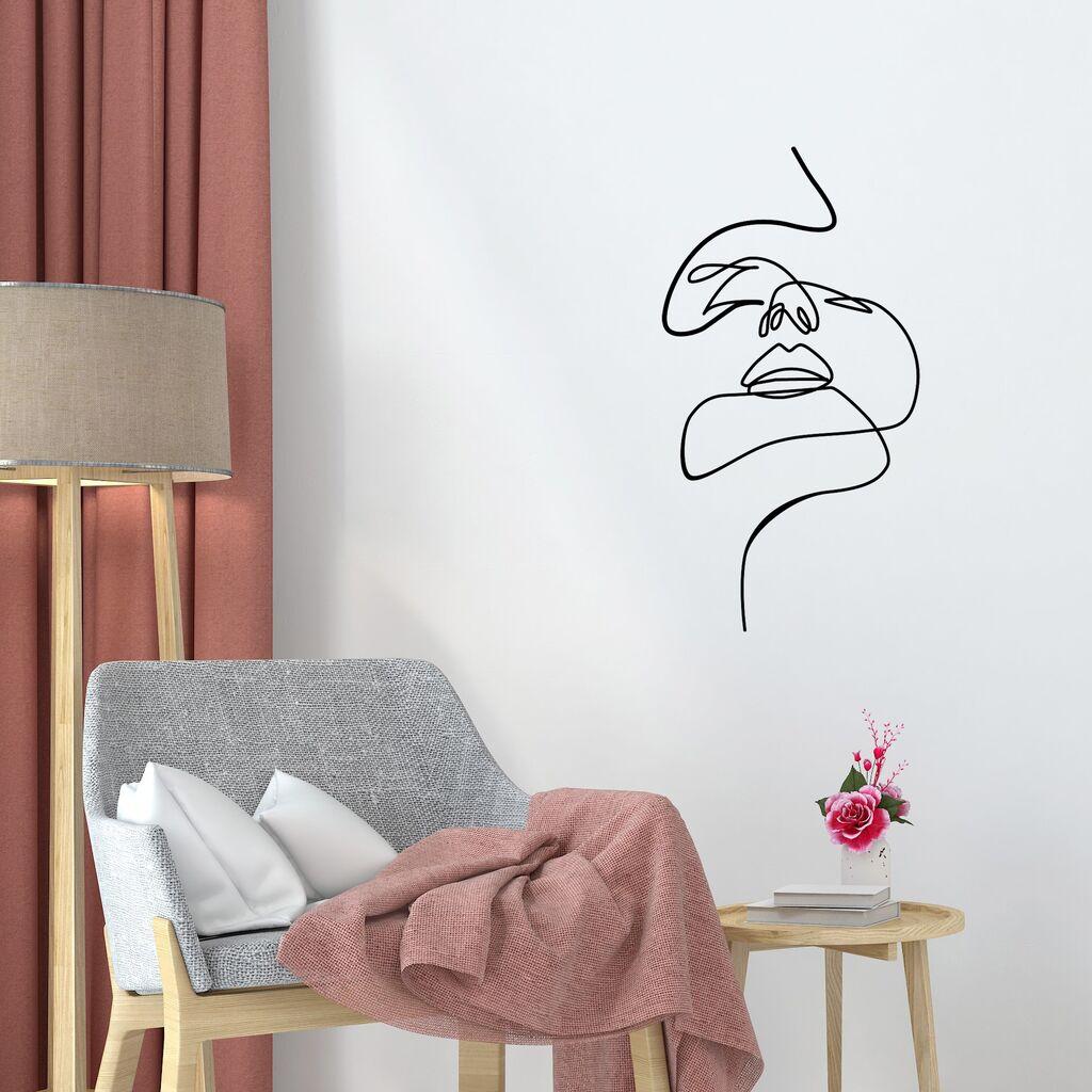 Wallity Zidna dekoracija Glycon, 36x68cm, Crna