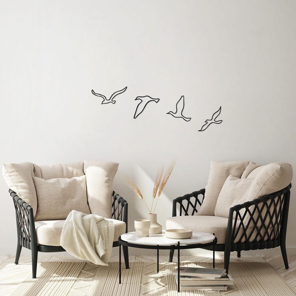 Wallity Zidna dekoracija Ptice-486, Crna
