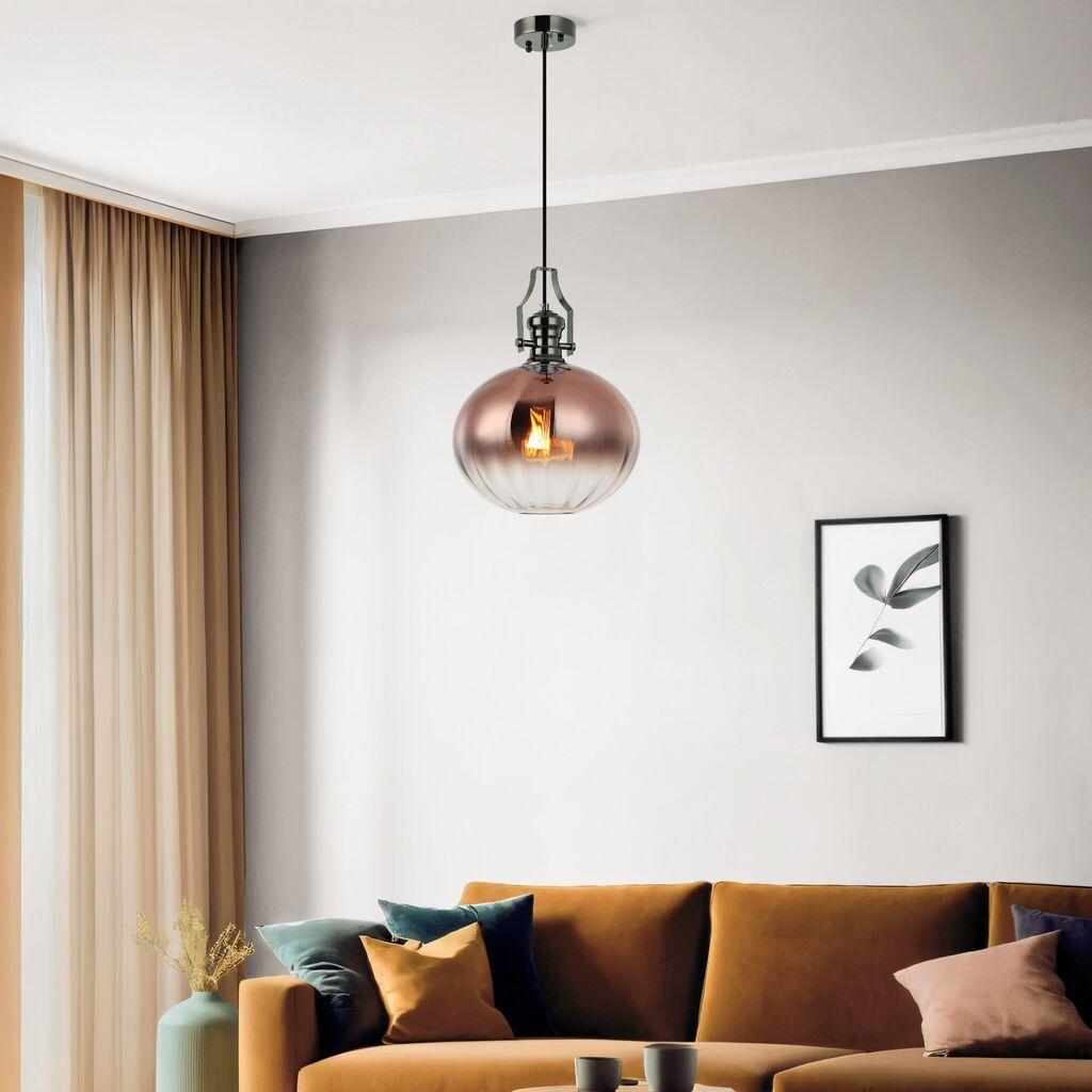 Opviq Luster Cueva-P01-PB, O28, 26cm, IP20 Bakarno-srebrne boje