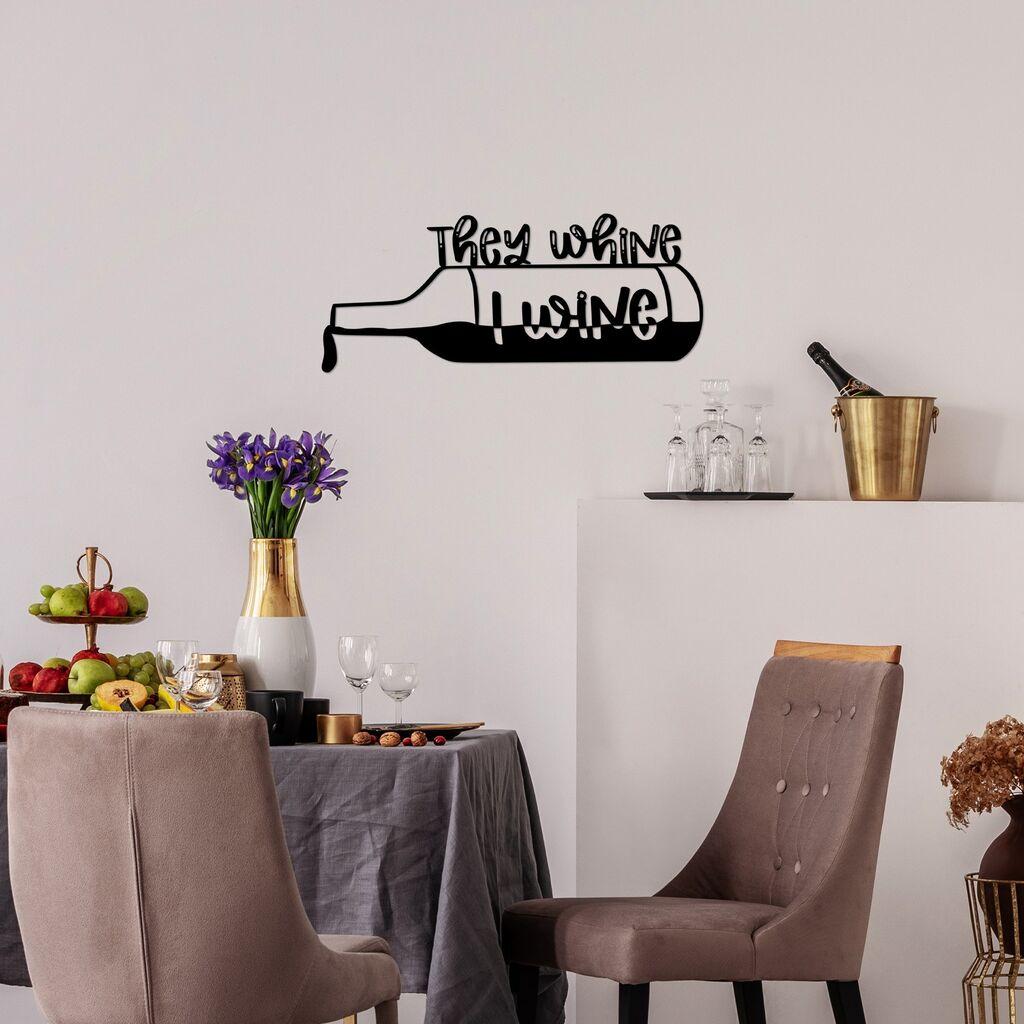 Wallity Zidna dekoracija Oni kukaju, vino, 67x28cm, crna