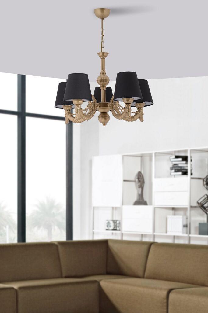 Opviq luster Fiona Chain, 15x10x13cm, IP20, zlatno-crna boja