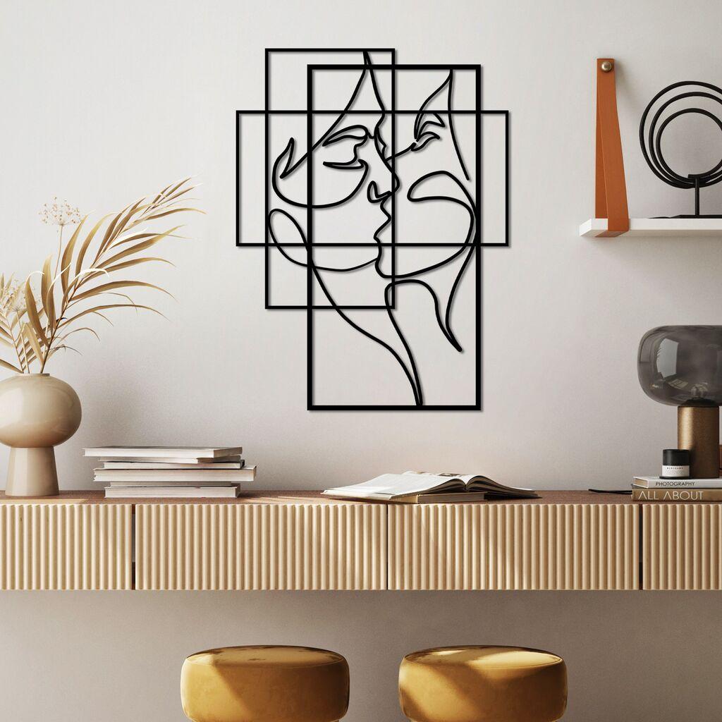 Wallity Zidna dekoracija Love-L, 70x52cm, Crna