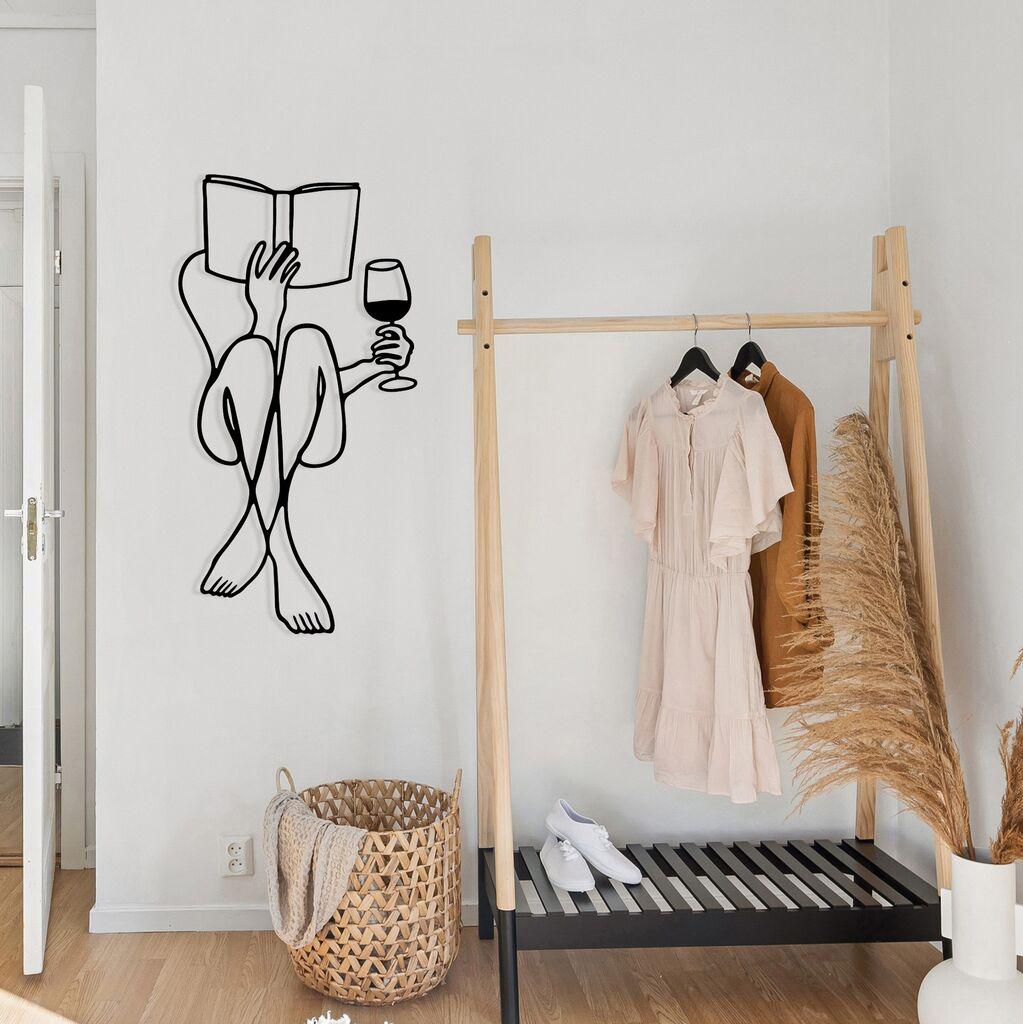 Wallity Zidna dekoracija Bien, 38x73cm, Crna