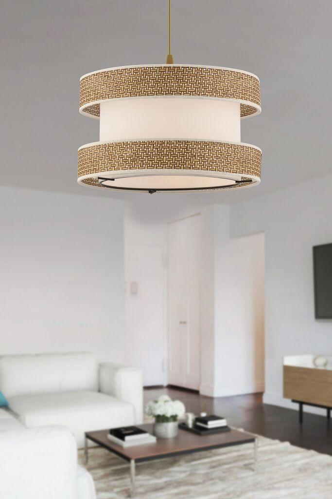 Opviq Luster Halo, 40x40cm, bež-bijela