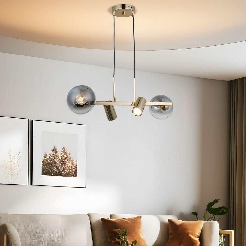 Opviq Luster Zerde-80-04, O14, 12cm, IP20 Zlatno-crna boja