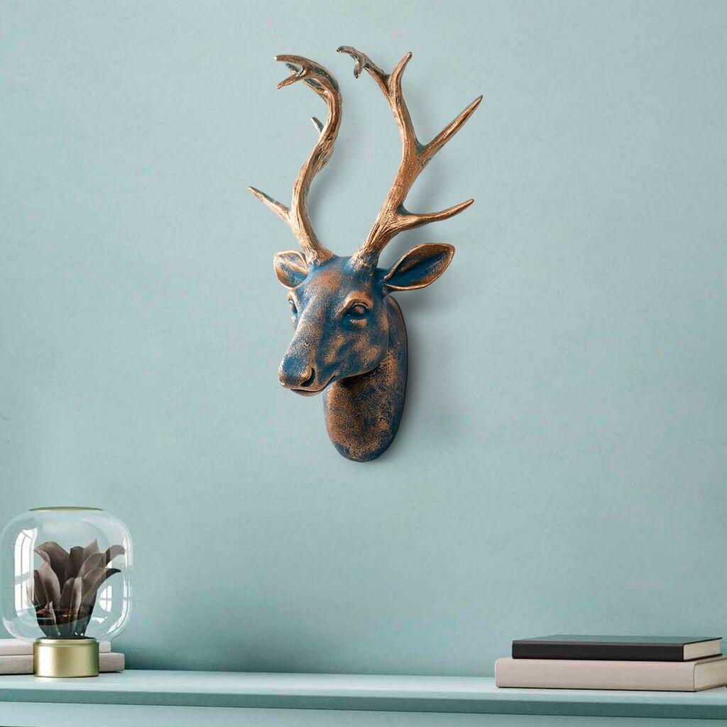 Wallity Zidna dekoracija Jelen, 26x38x17cm, Zlatna boja