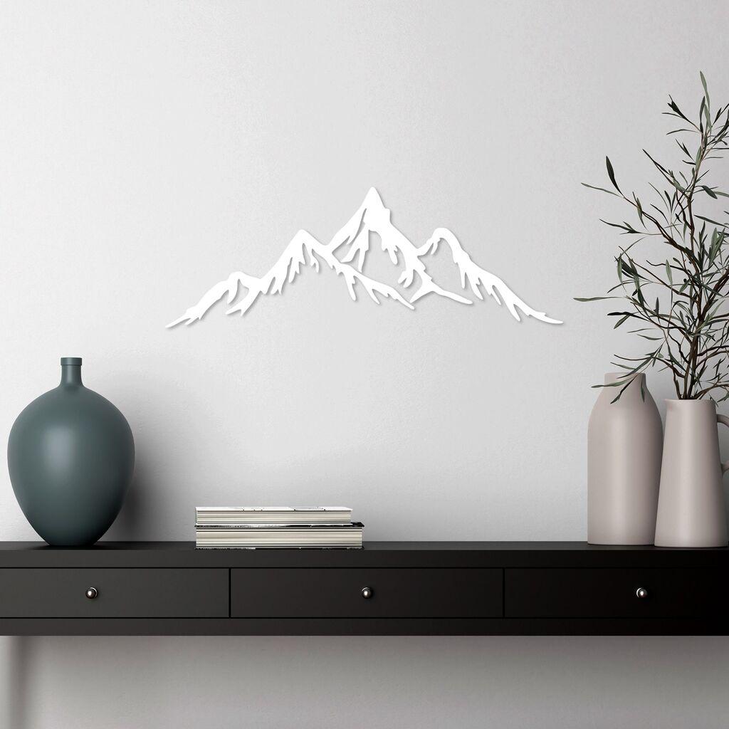 Wallity Zidna dekoracija Full Mount And Mountain-4, 62x22cm, Bijela