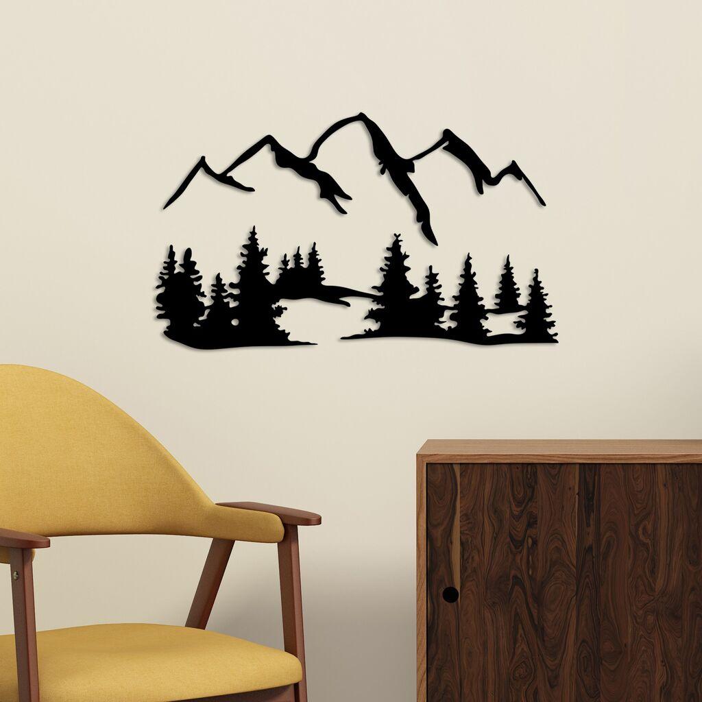 Wallity Zidna dekoracija Priroda i planina-1, crna