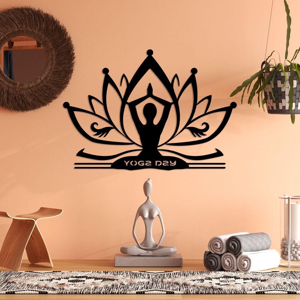 Wallity Zidna dekoracija Yoga 30, 60x42cm, Crna