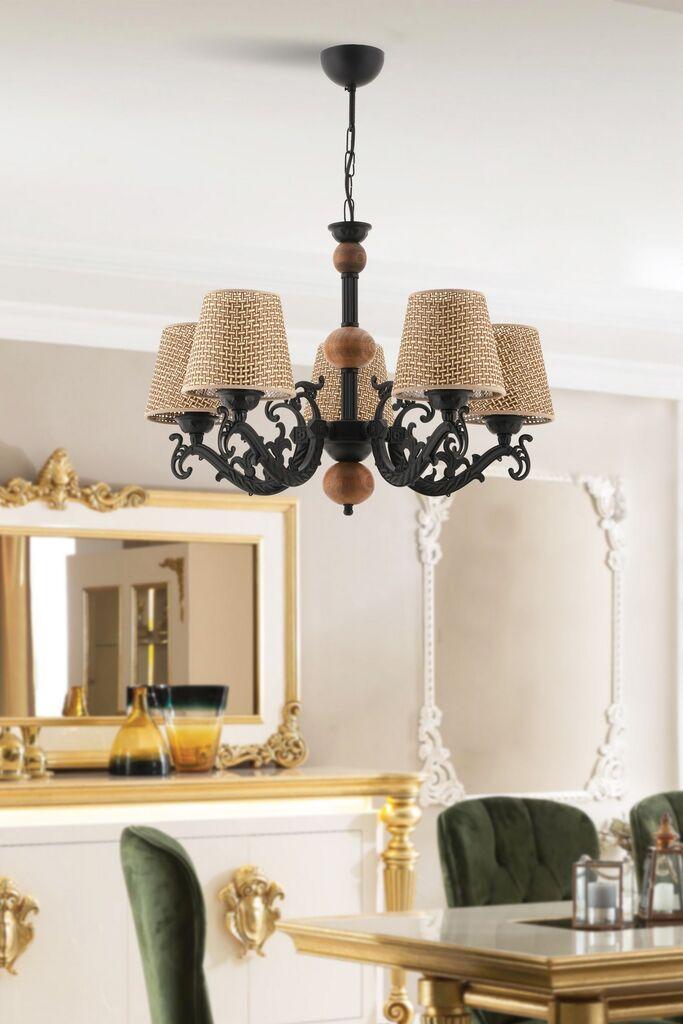 Opviq luster Fiona Hazeran drvo, 15x10x13cm, IP20, bež-crna