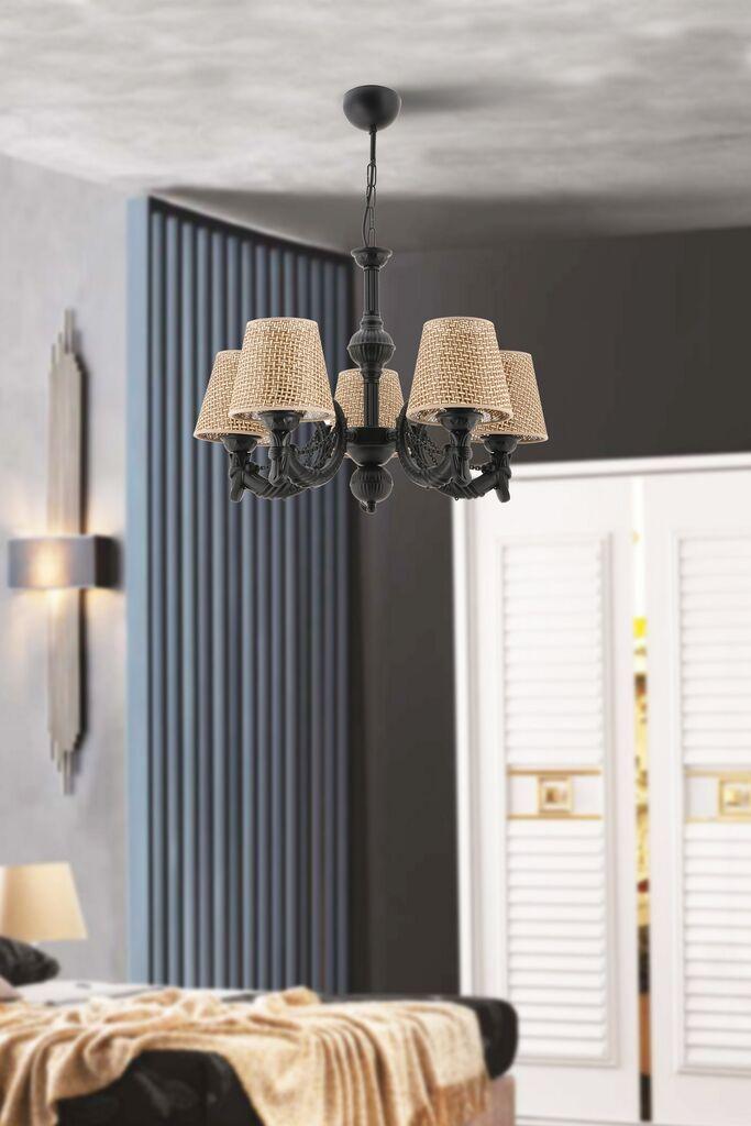 Opviq luster Fiona Hazeran lanac, 15x10x13cm, IP20, bež-crni