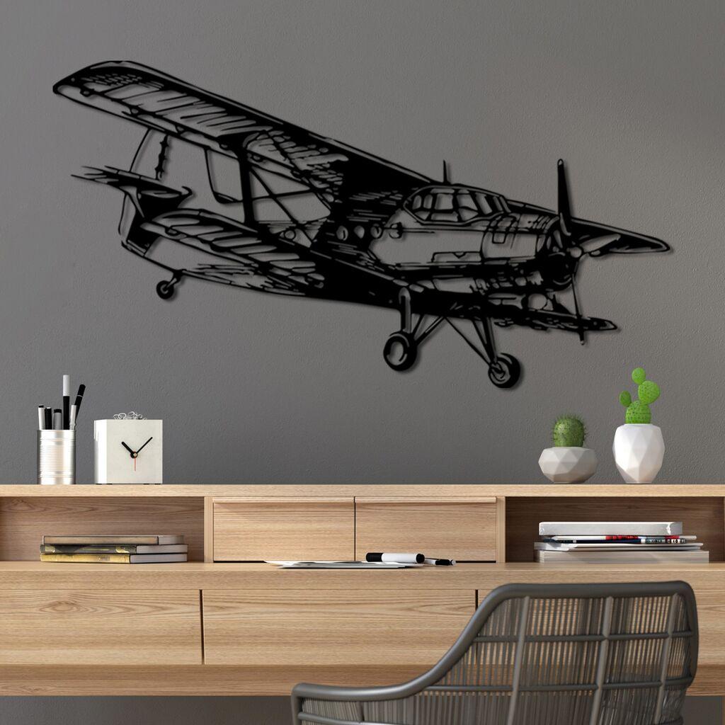 Wallity Zidna dekoracija Aereo-1, 74x39cm, Crna
