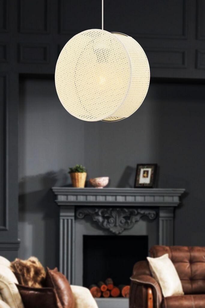 Opviq Luster veliki bubanj, 24x9cm, bijeli