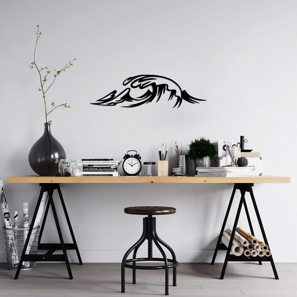 Wallity Zidna dekoracija Wave-476, 20x70cm, Crna
