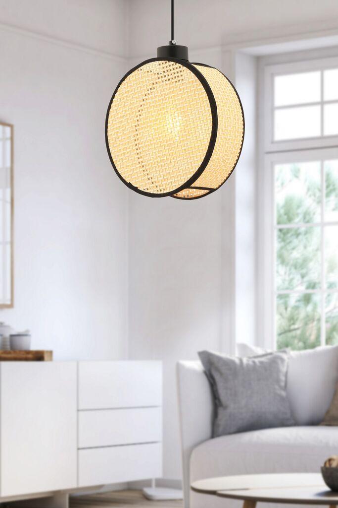 Opviq Luster bubanj Hazeran, 24x9cm, bež-crni