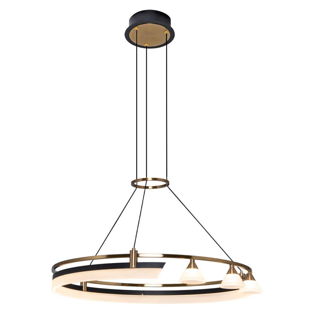 Opviq Luster 5707-2A, 60cm, Visina: 120cm, 3000K, 4500lm, Zlatno-crna boja