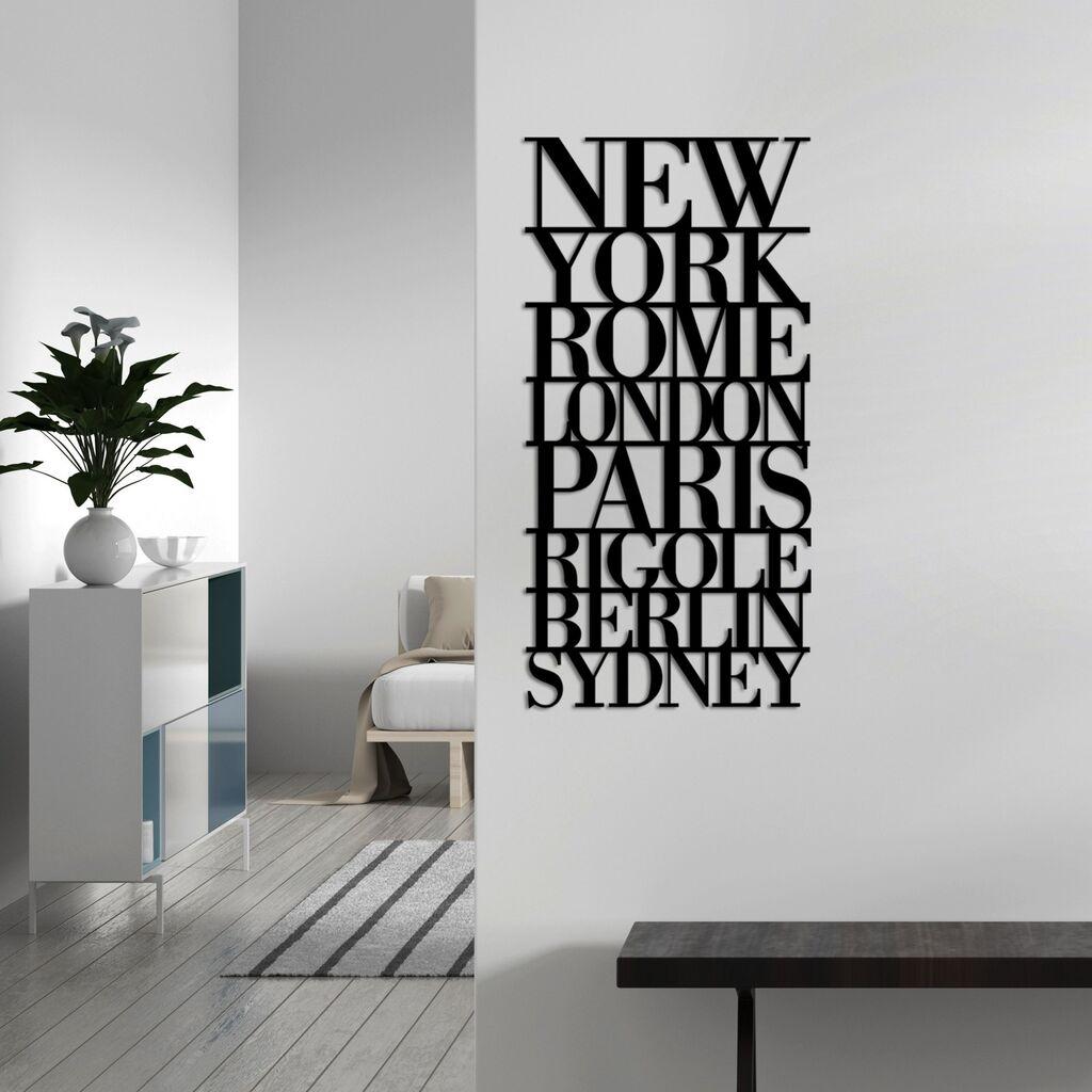 Wallity Zidna dekoracija Kapiteli-L, 70x35cm, Crna