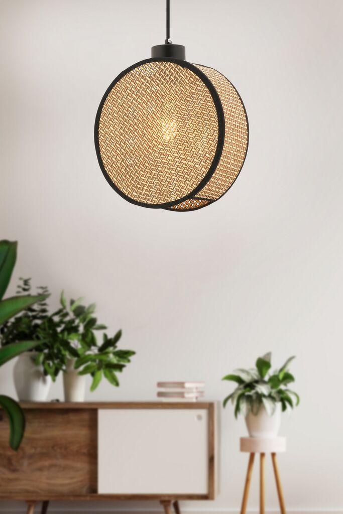 Opviq Luster bubanj, 24x9cm, bež-crni