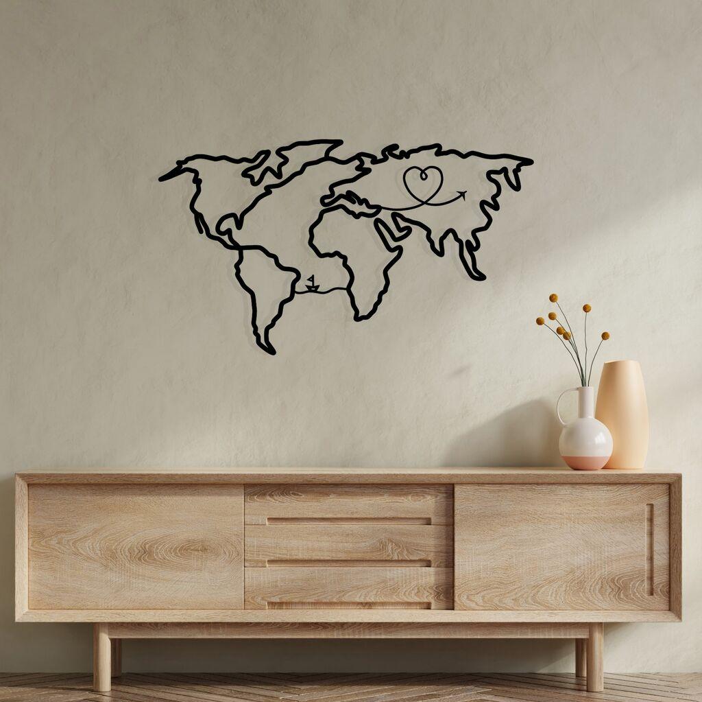 Wallity Zidna dekoracija Stella, 65x38cm, Crna