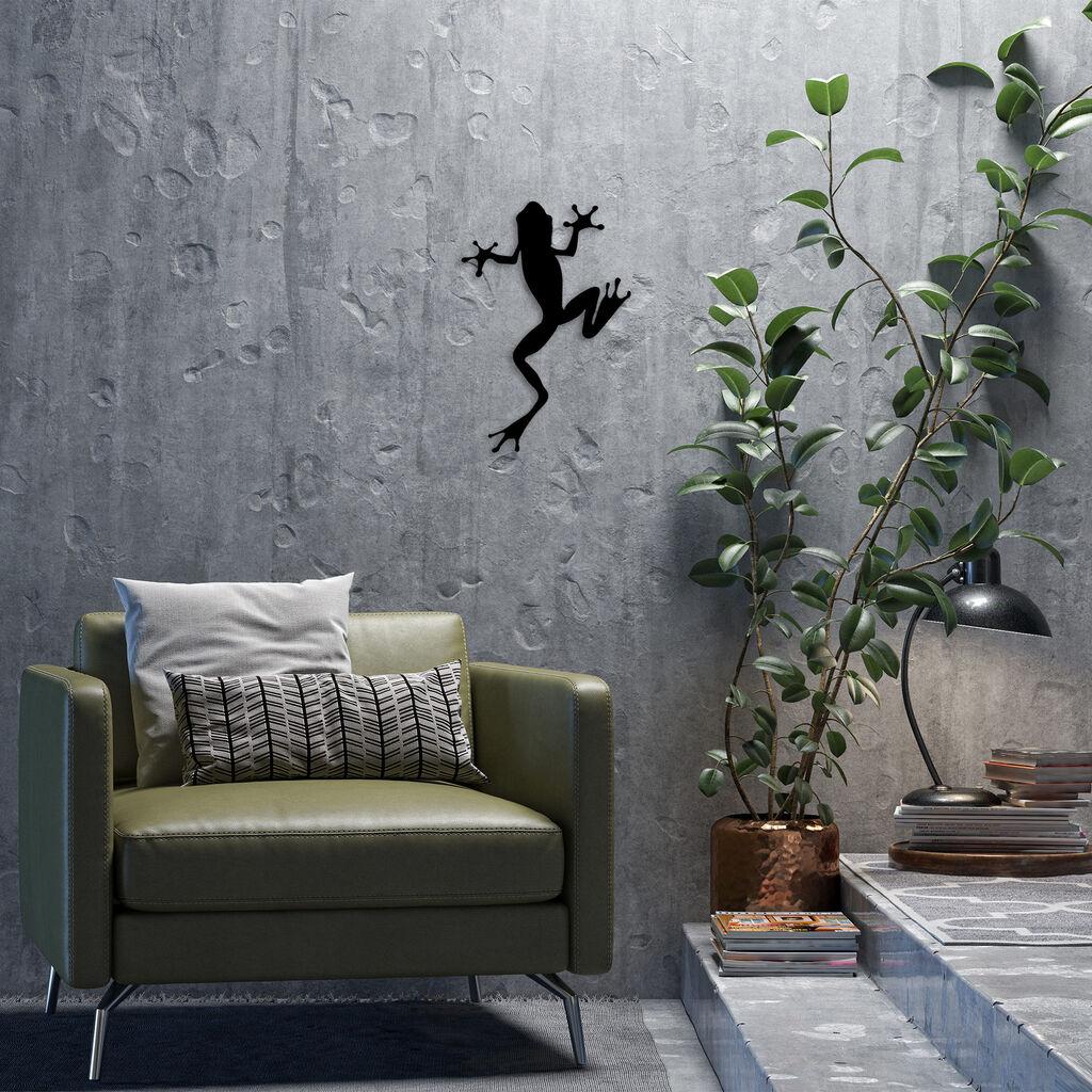 Wallity Zidna dekoracija Žaba-296, 28x42cm, Crna