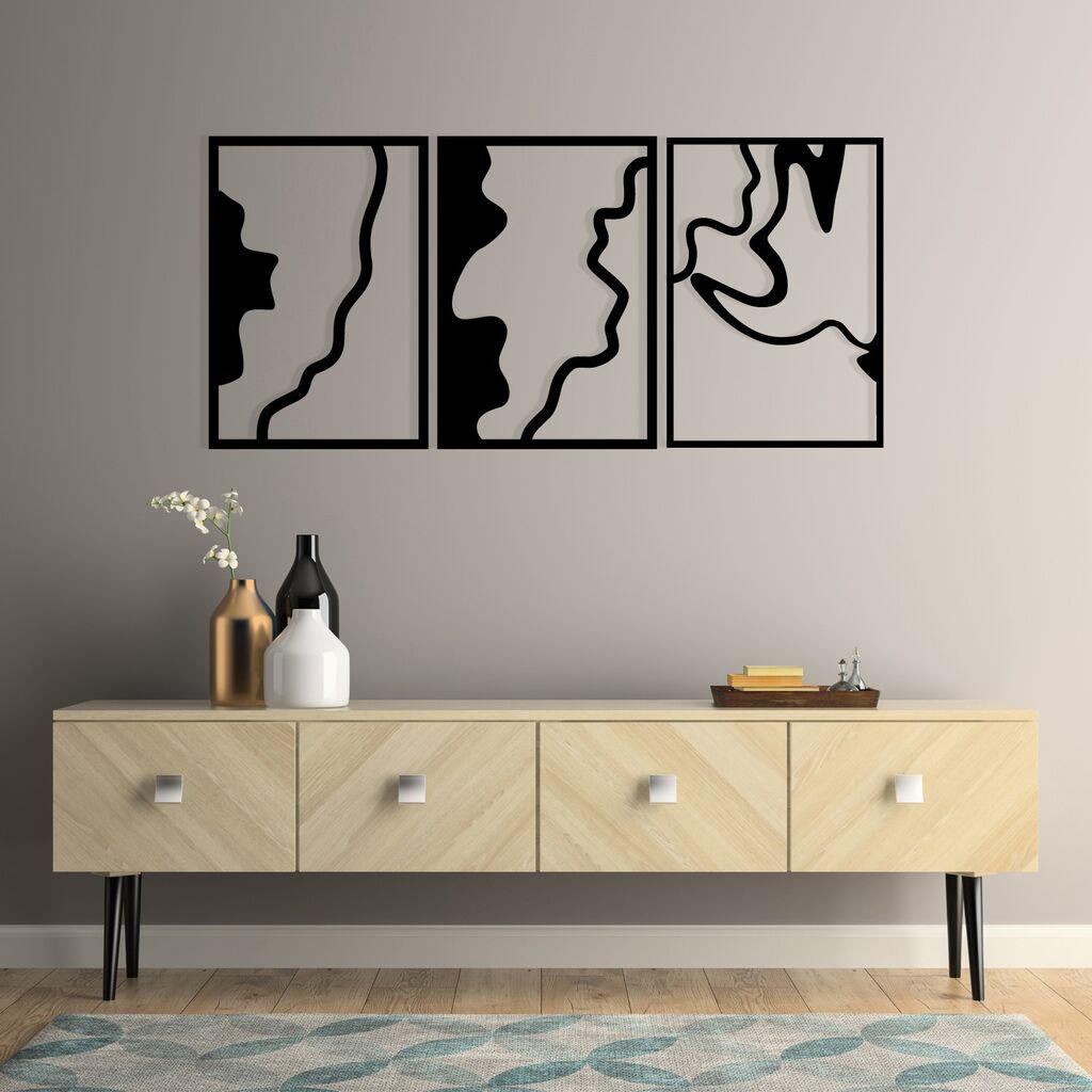 Wallity Zidna dekoracija Flamingo 317, 120x54.5cm, Crna