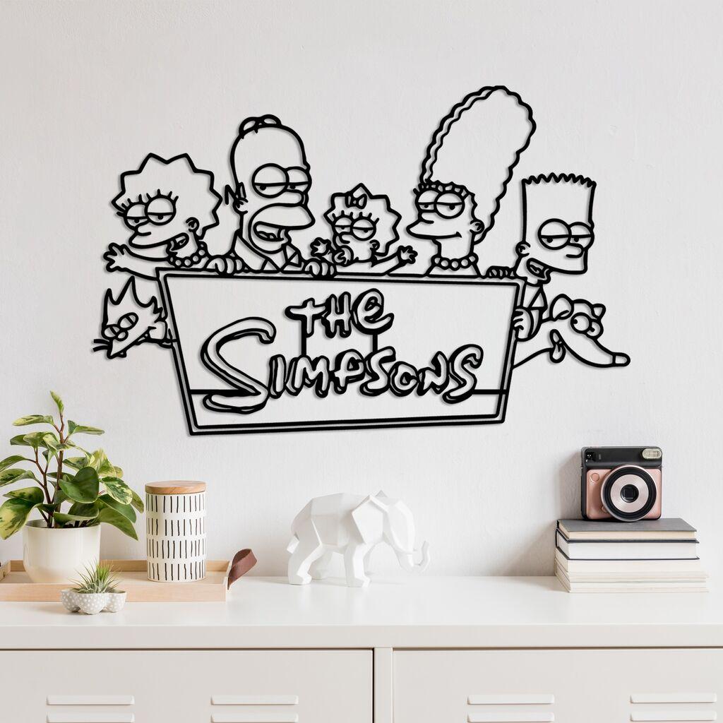 Wallity Zidna dekoracija Simpson 7, 62x40cm, Crna