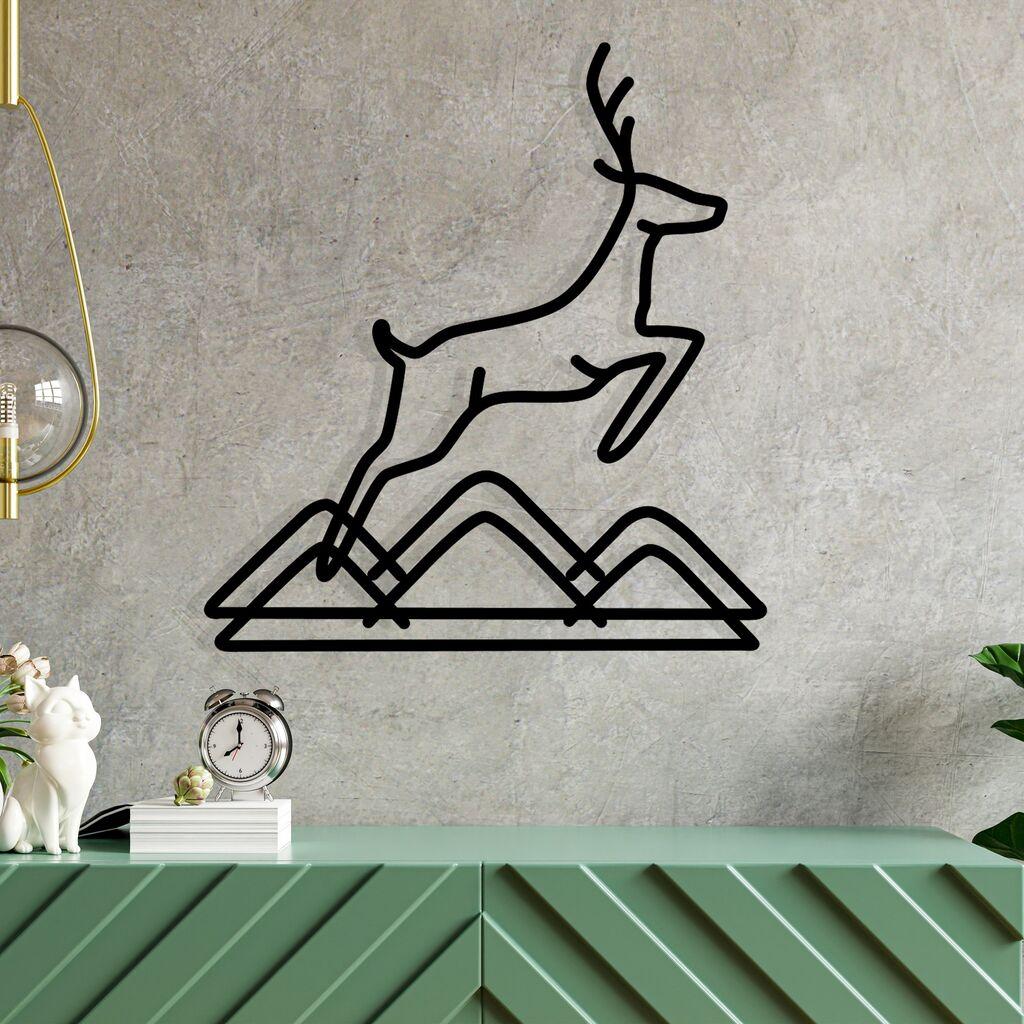 Wallity Zidna dekoracija Amentes, 49x51cm, Crna