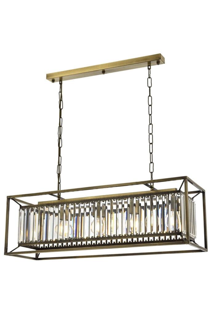 Opviq Luster AV-1667-4EY, 60x80x22cm, IP20, 220V-240V, Zlatne boje