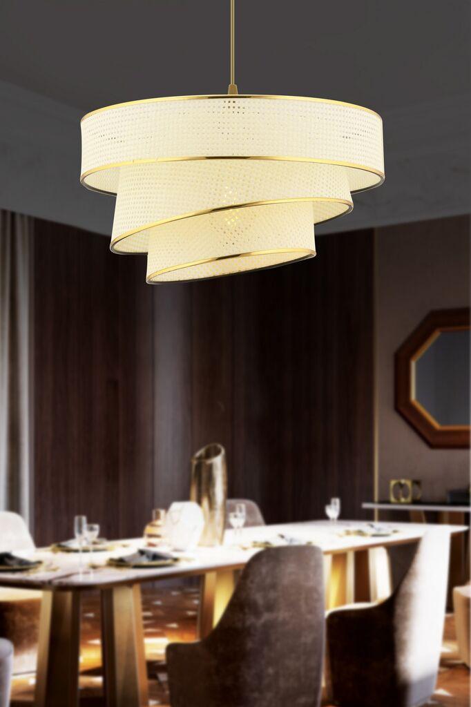 Opviq Luster Couper Hazeran, 40x40cm, zlatno-bijela boja