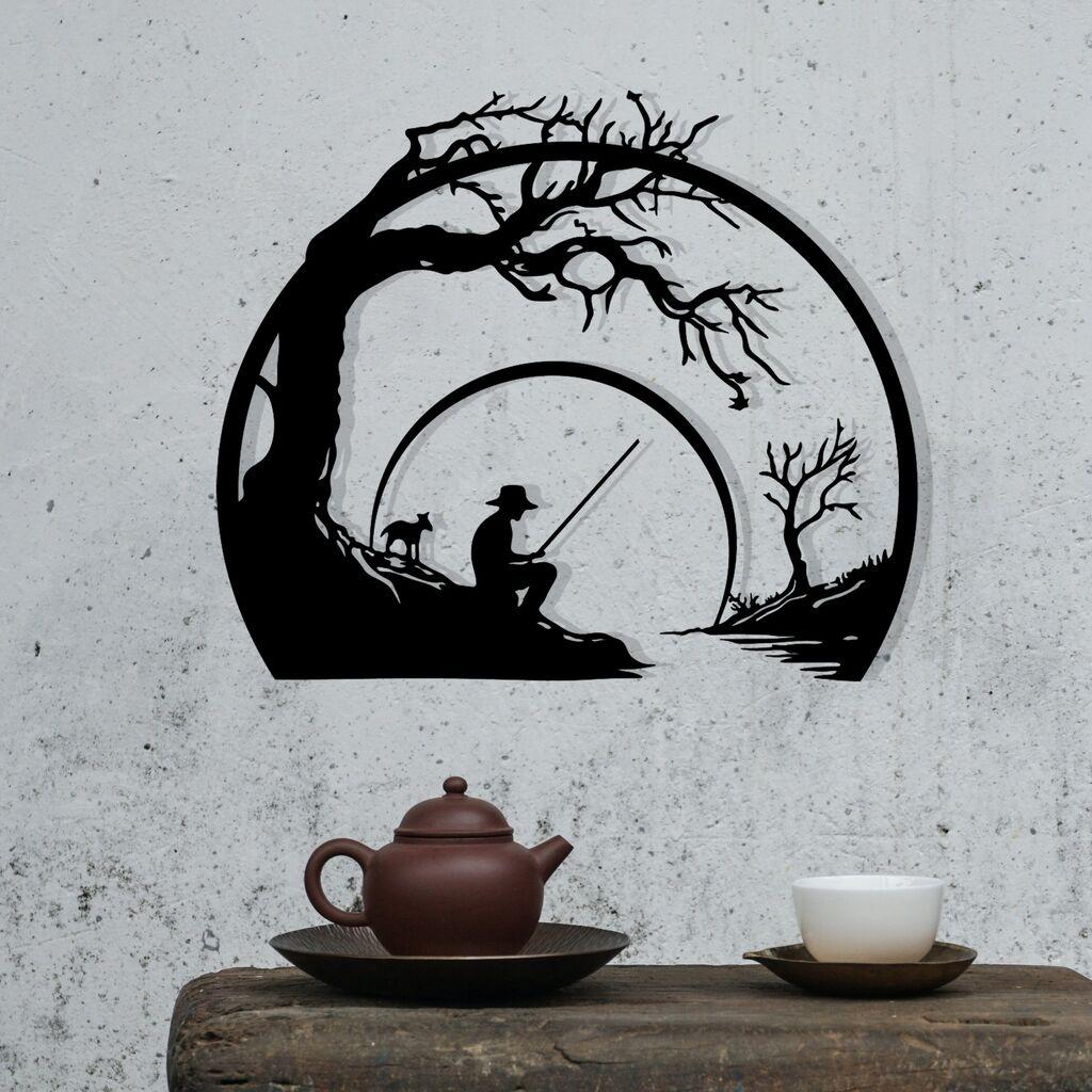 Wallity Zidna dekoracija Bienvenidos, 54x45,5 cm, Crna