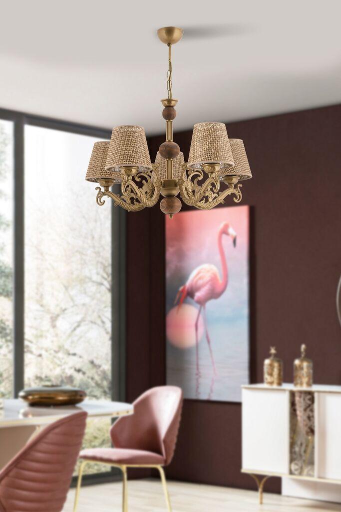 Opviq luster Fiona Hazeran, 15x10x13cm, IP20, zlatna boja