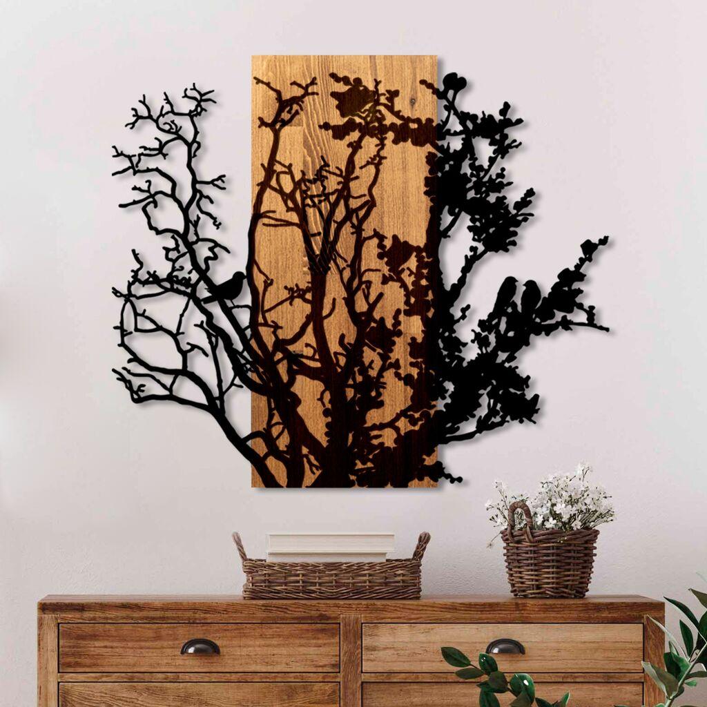 Wallity Zidna dekoracija O suhim travama, 68cmx58cmx3cm, Hrast