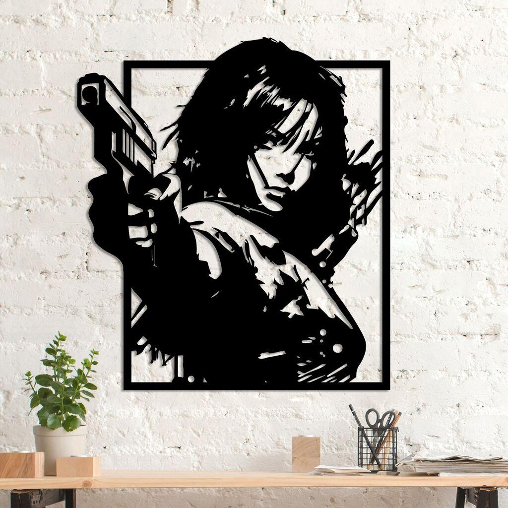 Wallity Zidna dekoracija Na vidiku, 49x55cm, Crna