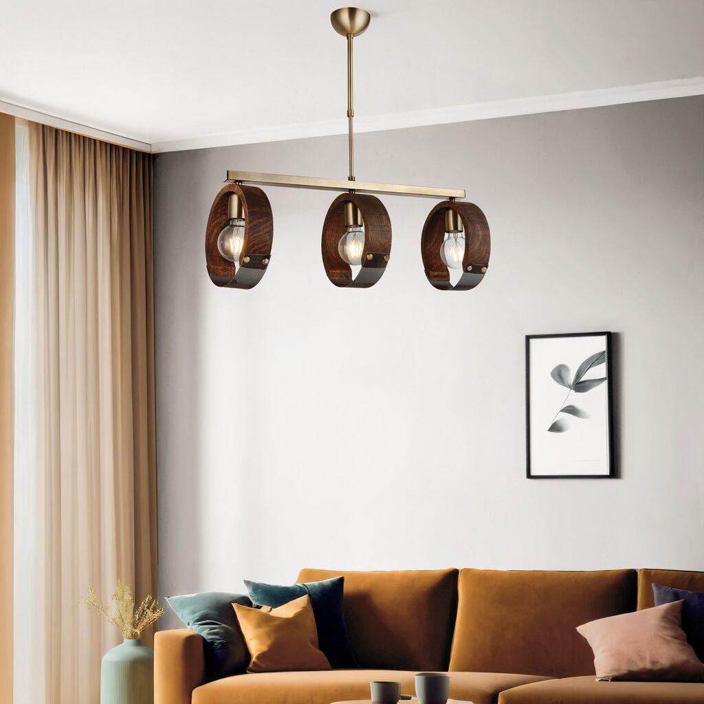 Opviq Luster Manya-52-03, 10x10x5cm, 54-77cm, IP20 Smeđe-zlatna boja