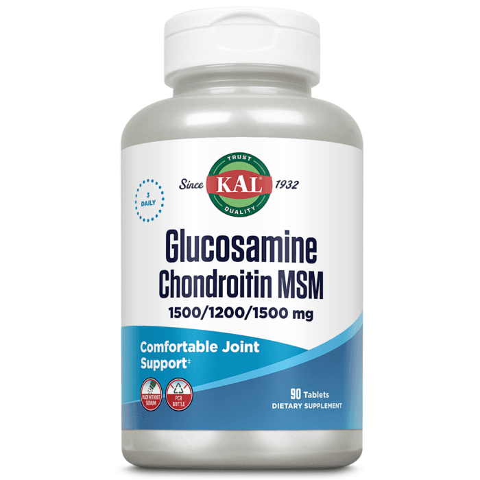 Kal Glukozamin Chondroitin MSM- Glucosamine 500 mg, Chondroitin 400 mg, MSM 500 mg, 90 tableta