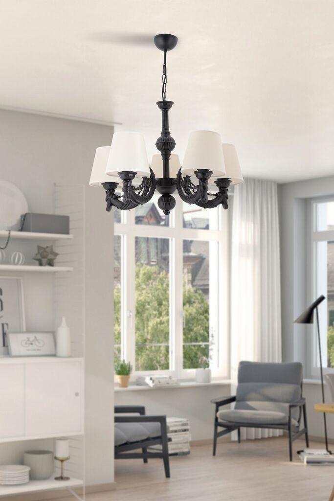 Opviq luster Fiona lanac, 15x10x13cm, IP20, crno-bijela